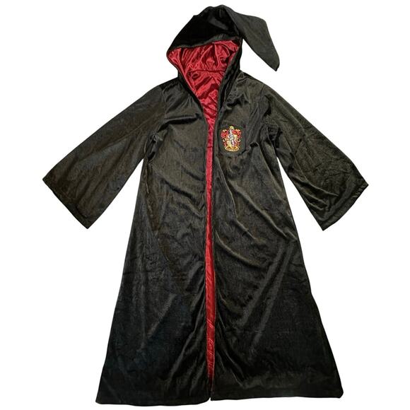 VTG Rubie’s Made USA Harry Potter Hooded Velvet Robe Cosplay Costume Boy Large - Picture 1 of 11